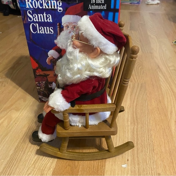 North pole Productions Animated Rocking Santa Claus Robotic Santa Rocking Chair - Picture 6 of 7